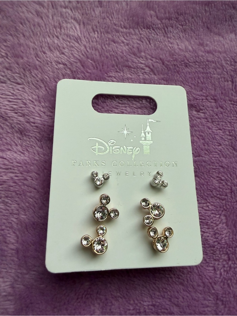 Disney Parks Three Tone Mickey Earrings